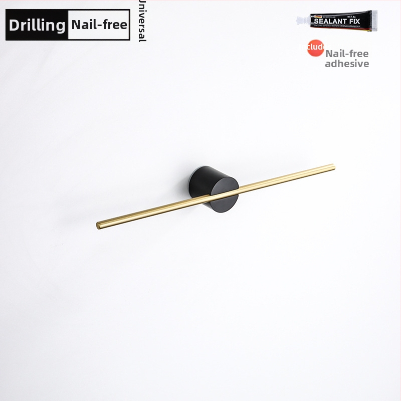 Rankšluosčių laikiklis iš aliuminio lydinio, paviršiaus apdaila: dažytas/ oksiduotas, vieno stiebo, apkrova 10 kg, stilius Light Luxury, Skandinavinis minimalistinis