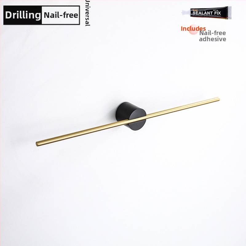 Rankšluosčių laikiklis iš aliuminio lydinio, paviršiaus apdaila: dažytas/ oksiduotas, vieno stiebo, apkrova 10 kg, stilius Light Luxury, Skandinavinis minimalistinis