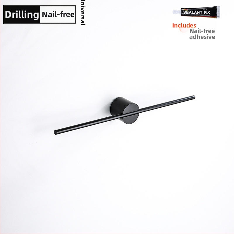 Rankšluosčių laikiklis iš aliuminio lydinio, paviršiaus apdaila: dažytas/ oksiduotas, vieno stiebo, apkrova 10 kg, stilius Light Luxury, Skandinavinis minimalistinis