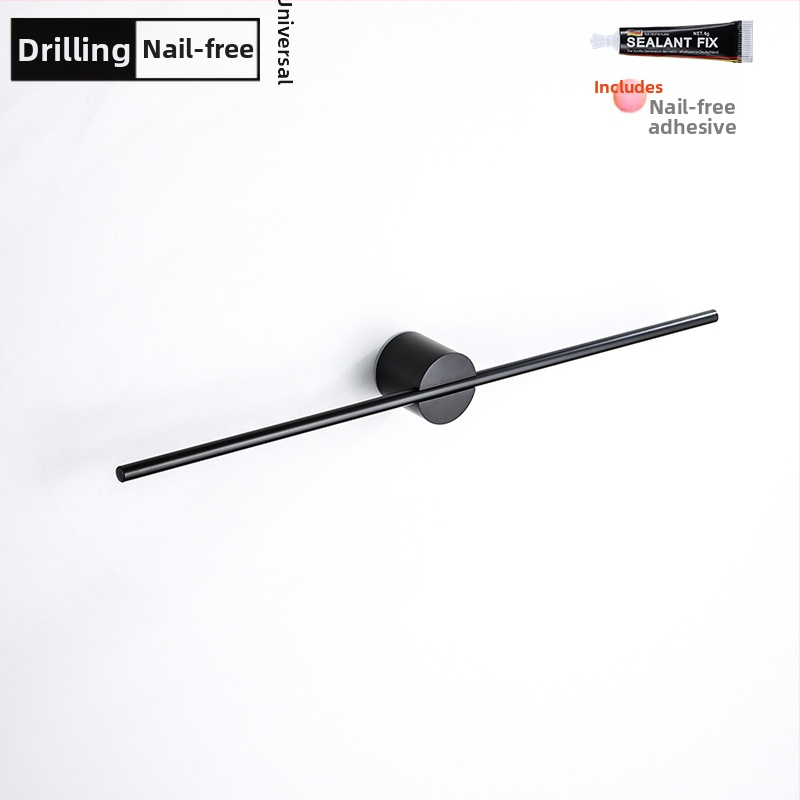 Rankšluosčių laikiklis iš aliuminio lydinio, paviršiaus apdaila: dažytas/ oksiduotas, vieno stiebo, apkrova 10 kg, stilius Light Luxury, Skandinavinis minimalistinis