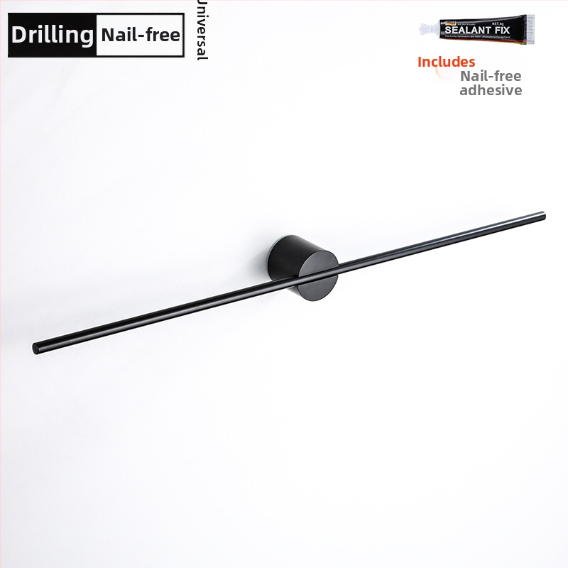 Rankšluosčių laikiklis iš aliuminio lydinio, paviršiaus apdaila: dažytas/ oksiduotas, vieno stiebo, apkrova 10 kg, stilius Light Luxury, Skandinavinis minimalistinis