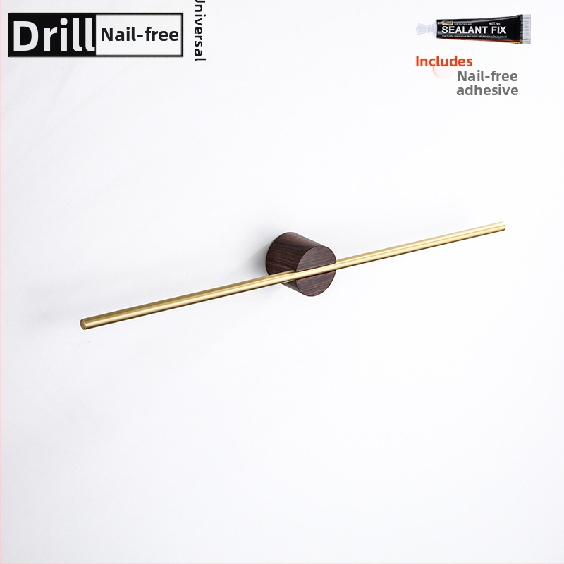 Rankšluosčių laikiklis iš aliuminio lydinio, paviršiaus apdaila: dažytas/ oksiduotas, vieno stiebo, apkrova 10 kg, stilius Light Luxury, Skandinavinis minimalistinis