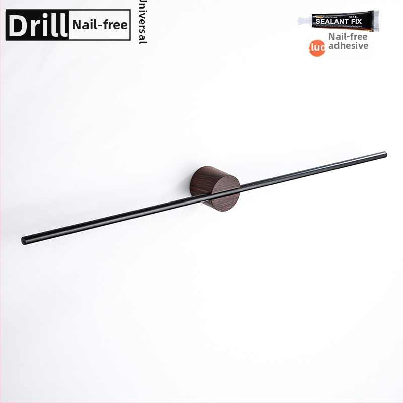 Rankšluosčių laikiklis iš aliuminio lydinio, paviršiaus apdaila: dažytas/ oksiduotas, vieno stiebo, apkrova 10 kg, stilius Light Luxury, Skandinavinis minimalistinis