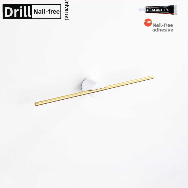 Rankšluosčių laikiklis iš aliuminio lydinio, paviršiaus apdaila: dažytas/ oksiduotas, vieno stiebo, apkrova 10 kg, stilius Light Luxury, Skandinavinis minimalistinis