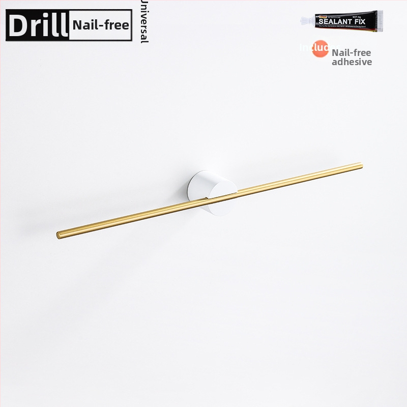 Rankšluosčių laikiklis iš aliuminio lydinio, paviršiaus apdaila: dažytas/ oksiduotas, vieno stiebo, apkrova 10 kg, stilius Light Luxury, Skandinavinis minimalistinis