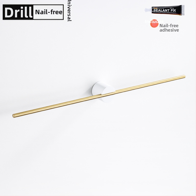 Rankšluosčių laikiklis iš aliuminio lydinio, paviršiaus apdaila: dažytas/ oksiduotas, vieno stiebo, apkrova 10 kg, stilius Light Luxury, Skandinavinis minimalistinis