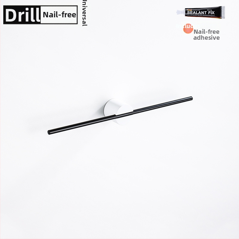 Rankšluosčių laikiklis iš aliuminio lydinio, paviršiaus apdaila: dažytas/ oksiduotas, vieno stiebo, apkrova 10 kg, stilius Light Luxury, Skandinavinis minimalistinis