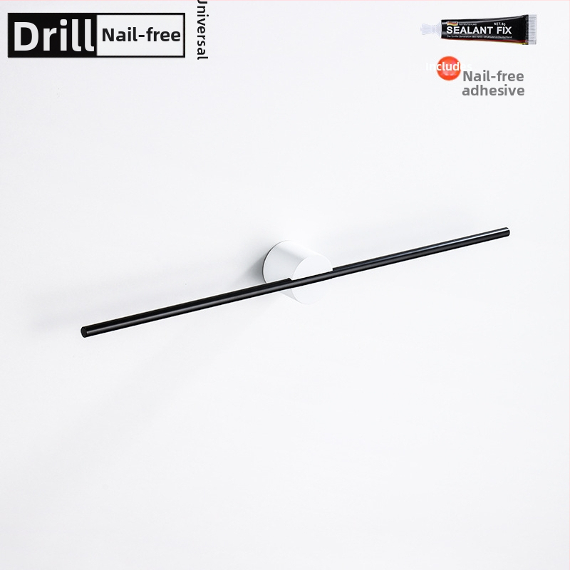 Rankšluosčių laikiklis iš aliuminio lydinio, paviršiaus apdaila: dažytas/ oksiduotas, vieno stiebo, apkrova 10 kg, stilius Light Luxury, Skandinavinis minimalistinis