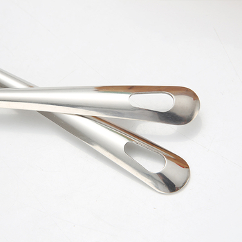 Nerūdijančio plieno šaukštas karšto puodo filtravimui – profesionaliam virtuvės naudojimui, su įspaustu logotipu, pritaikytas apdorojimas, veidrodinis poliravimas