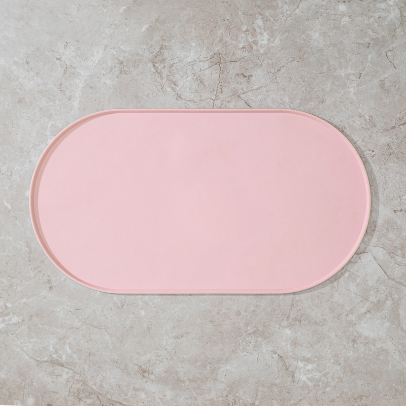 Mačacia silikónová podložka na jedlo — nepremokavá, proti únikom, protišmyková, oválny tvar