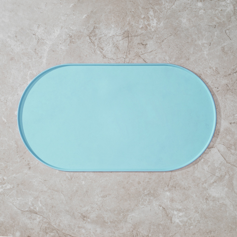 Mačacia silikónová podložka na jedlo — nepremokavá, proti únikom, protišmyková, oválny tvar