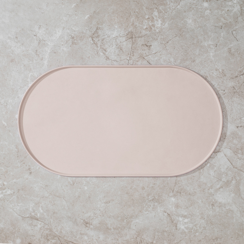 Mačacia silikónová podložka na jedlo — nepremokavá, proti únikom, protišmyková, oválny tvar