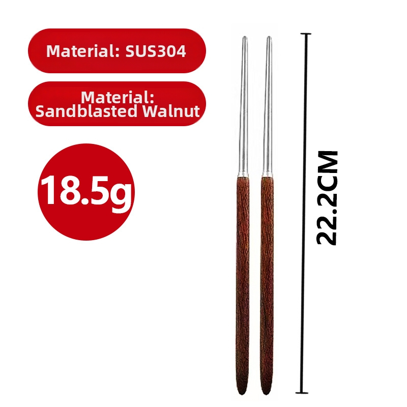 Sada príborov z 304 nerezovej ocele s orechovou rukoväťou — nôž, vidlica a lyžica pre domáce použitie (retro štýl s ľahkým luxusom)