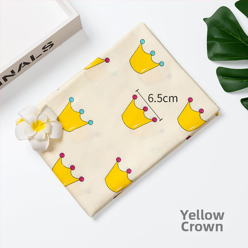 Vaikų spausdinta medvilninė twill audinys patalynės užvalkalams — 100% medvilnė, plotis 160 cm, 110 g/m², siūlų tankis 40×40, tankis 133×72