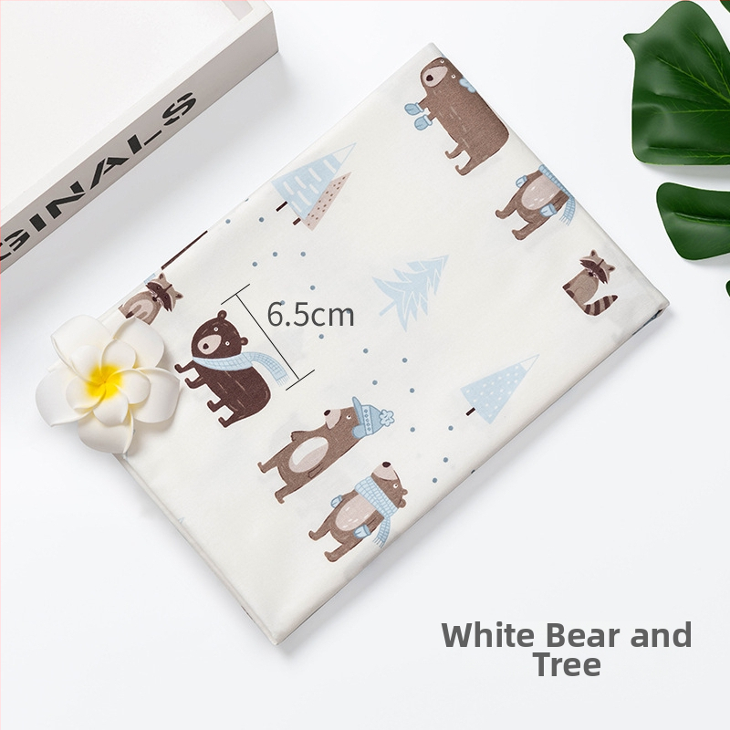 Vaikų spausdinta medvilninė twill audinys patalynės užvalkalams — 100% medvilnė, plotis 160 cm, 110 g/m², siūlų tankis 40×40, tankis 133×72