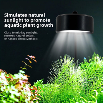 LED akvariumo lemputė vandens augalams, USB maitinimas, 8W, medžiaga: ABS + metalo alkūnė