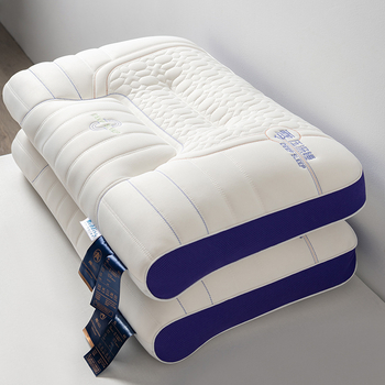 Prirodni latex jastuk za potporu vrata, odrasli, pravokutnog oblika, s pletenom navlakom, 1.0–1.5 kg, set od dva, za spavanje sa strane