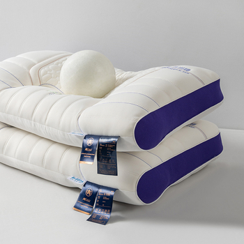 Prirodni latex jastuk za potporu vrata, odrasli, pravokutnog oblika, s pletenom navlakom, 1.0–1.5 kg, set od dva, za spavanje sa strane