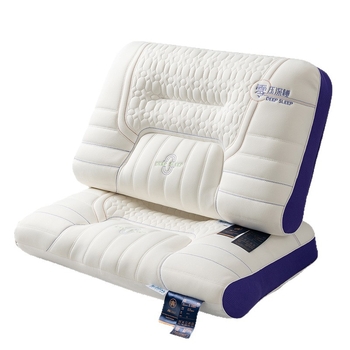 Prirodni latex jastuk za potporu vrata, odrasli, pravokutnog oblika, s pletenom navlakom, 1.0–1.5 kg, set od dva, za spavanje sa strane