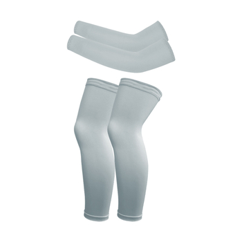 Комплект ръкави и крачни протектори за колоездене на открито, дишащи, UV защита, еластични, унисекс за деца