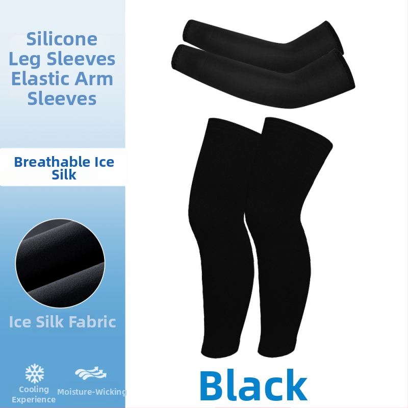 Dviračių apsauginių rankovių ir kojų komplektas, kvėpuojantis, UV apsauga, elastinis, universalus vaikams