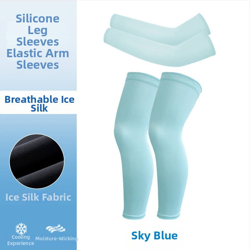 Dviračių apsauginių rankovių ir kojų komplektas, kvėpuojantis, UV apsauga, elastinis, universalus vaikams