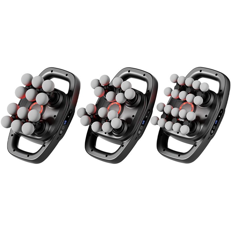 Perkusijski masažni pištolj s 6+ glavama, četkasti motor, ugrađena baterija 1200–2000 mAh, trajanje rada 1–3 h, LCD zaslon