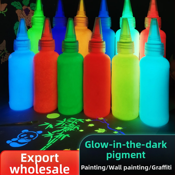 Luminozāka akrila krāsa, 60 ml, ūdens bāzes, spīd tumā, piemērota sienu un studijas gleznošanai