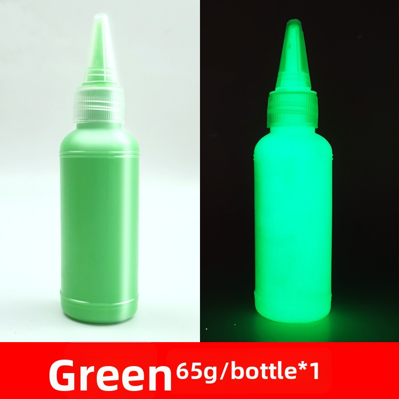 Luminozāka akrila krāsa, 60 ml, ūdens bāzes, spīd tumā, piemērota sienu un studijas gleznošanai