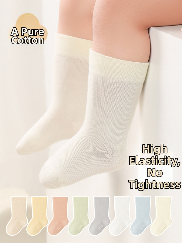 Detské bezšvové ponožky z 96,4% bavlny, stredná dĺžka návleku, priedušné, unisex