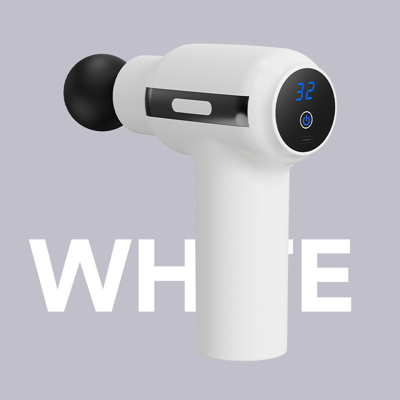 Fascia Gun – Mini masažni uređaj za kućnu upotrebu, bezčetkasti motor, 4 glave, 5+ brzina, ugrađena baterija, niska buka