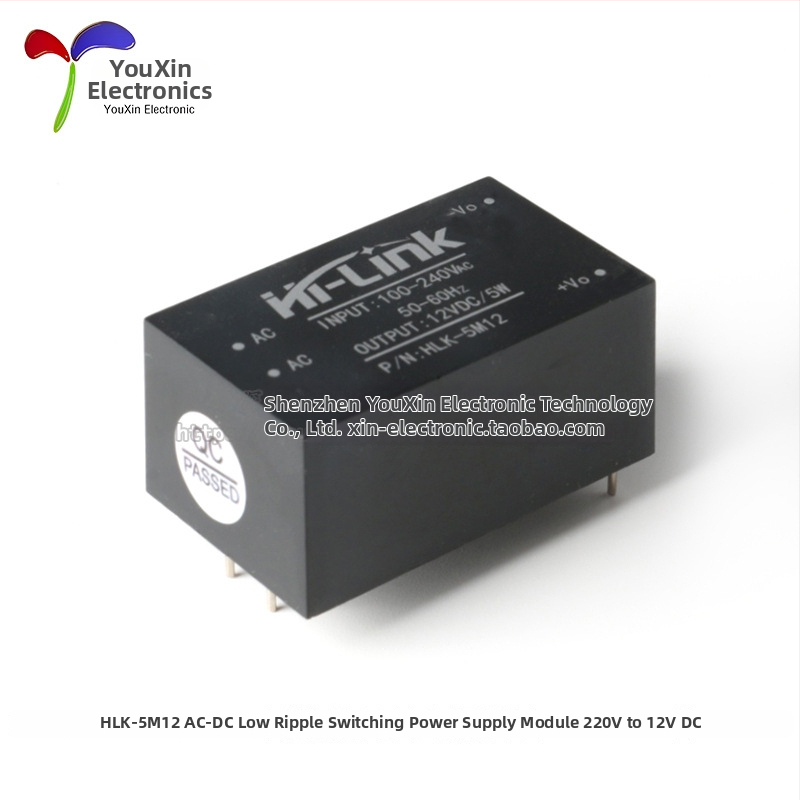 HLK-5M03 AC-DC maitinimo modulis, įėjimas 220V, išėjimai 3.3/5/9/12/24V