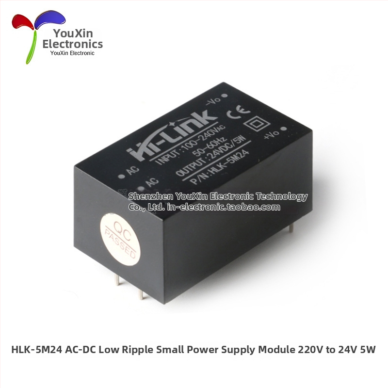 HLK-5M03 AC-DC maitinimo modulis, įėjimas 220V, išėjimai 3.3/5/9/12/24V
