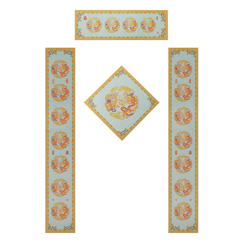 Vandens rašymo kaligrafijos praktikos audinys — Fu ženklas, kvadratiniai ženklai, septynių ir devynių ženklų pavasario poros, neausta medžiaga