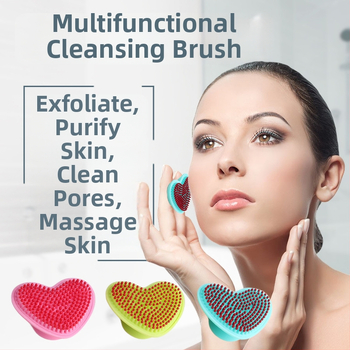 Honglin Rokas silikonizēta sejas attīrīšanas suka – nav elektriska, piemērota visiem ādas tipiem, 4 gadu derīguma termiņš