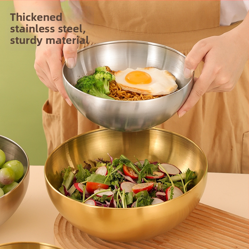 Nerūdijančio plieno salotų dubuo, šiuolaikiškas minimalistinis dizainas, kilmės vieta Čaozhou, Kinija