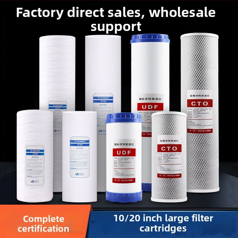 Vandens valymo filtravimo elementas su PP/UDF/CTO medžiomis, trijų pakopų filtravimas, modelis 001, pirminiam arba tretiniam filtravimui