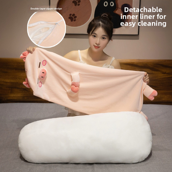 Ilgas formos pagalvė animaciniu stiliumi šoniniam miegui ir nėštumo palaikymui, užpildyta PP medvilne