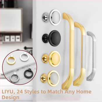Liyu spintelės rankenėlė, cinko lydinys, dizainas su viena anga, šiuolaikinis minimalistinis stilius, tinka spintelių durims ir stalčiams