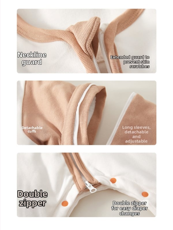 Spací vak pre bábätká a deti — hrubý bavlnený materiál, podšívka z čistého bavlneného materiálu (95%+), výplň: chemické vlákna, vzor: karikatúra