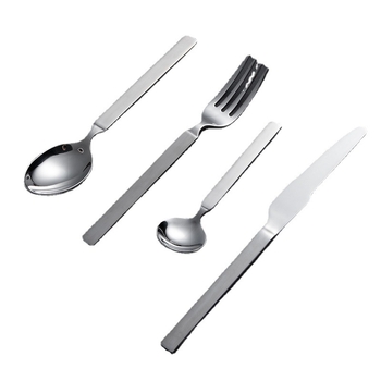 Комплект ножове, вилица и лъжица - 304 неръждаема стомана - огледално полиране - модерен минималистичен стил - за възрастни