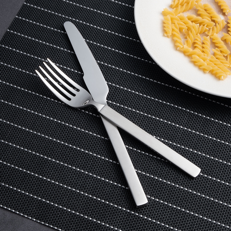 Комплект ножове, вилица и лъжица - 304 неръждаема стомана - огледално полиране - модерен минималистичен стил - за възрастни