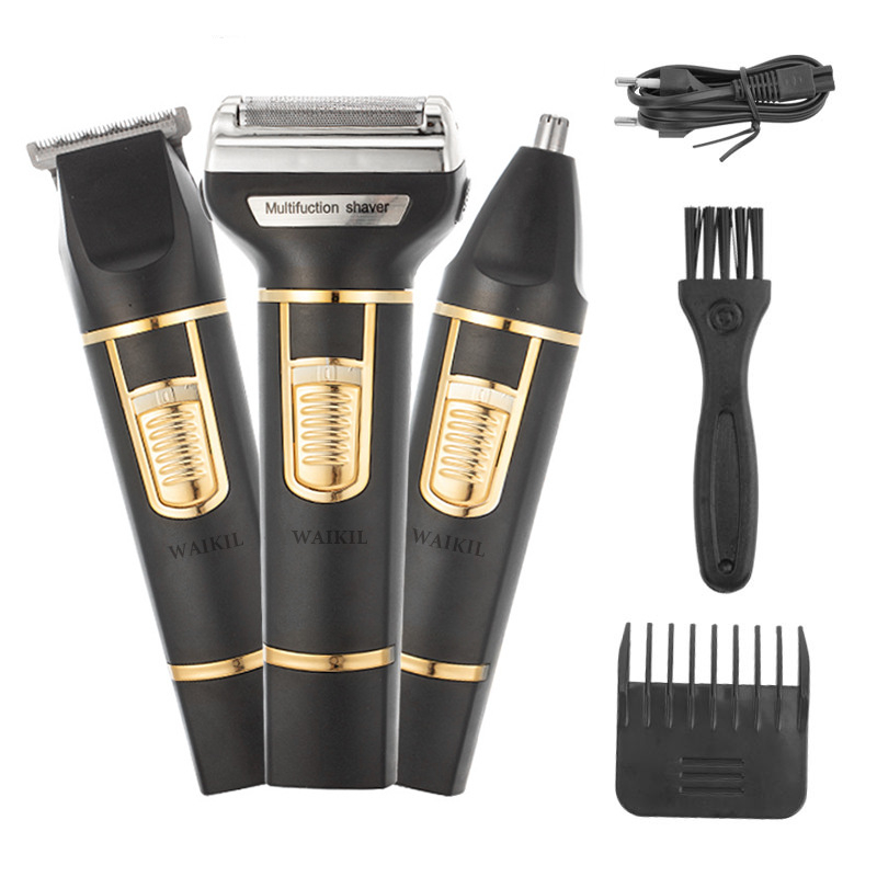 Електрическа бръсначка за тяло с подвижен, измиващ се глава; 2-ножов реципрочен нож; IPX7 водоустойчива; вградена батерия 500–800 mAh; мощност 5 W; време за работа 30–45 мин.