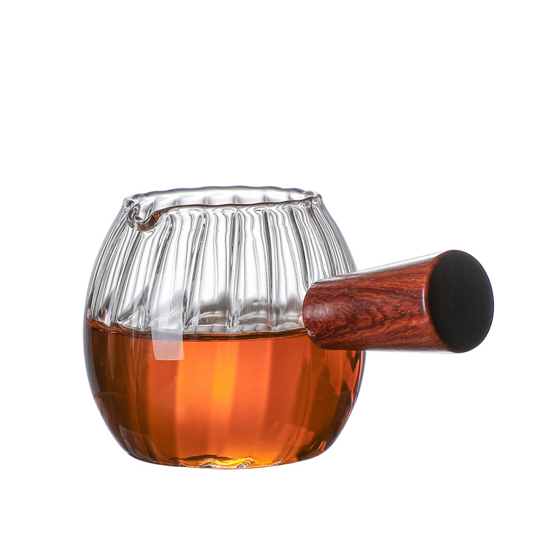 Stiklinė mažoji pieno taurelė, rankų pūtimo stiklo su medine rankenele, 70 ml talpa, borosilikato stiklas, kūrybinis stilius, prekinis ženklas wujaiwu, tinkama namų kavai