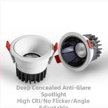 LED sieninis šviestuvas, įmontuotas, anti-glare, CRI≥90, 220V, aliuminio korpusas