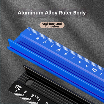 Cassiolo aliuminio lydinio liniuotė piešiniams – sutirštėtas korpusas, apsauginis kraštas, piešimo vadovas