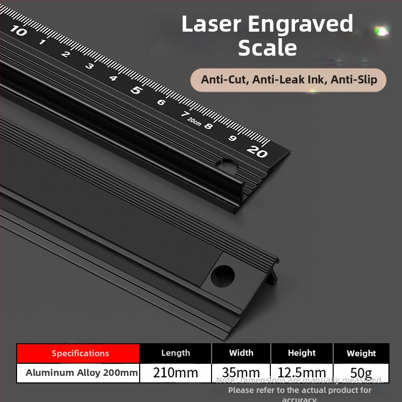 Cassiolo aliuminio lydinio liniuotė piešiniams – sutirštėtas korpusas, apsauginis kraštas, piešimo vadovas