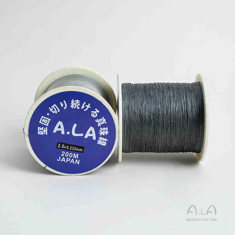 Gyöngy ékszerekhez való gyöngyfonal – kopásálló, kézzel szőtt kötél, vékony fonal nagy tekercsen