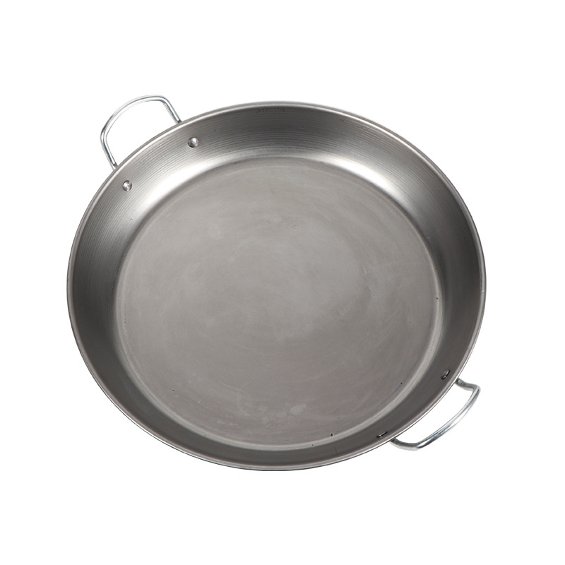 Tava od željeza s dvije ručke, bez premazivanja, ravno dno, dubina 5 cm, pogodno za plinske i indukcijske ploče