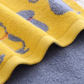 Dječji ručnik za lice s motivom psa, od čiste pamuka, žakard tkanina, 32S pređa, 50–80 g